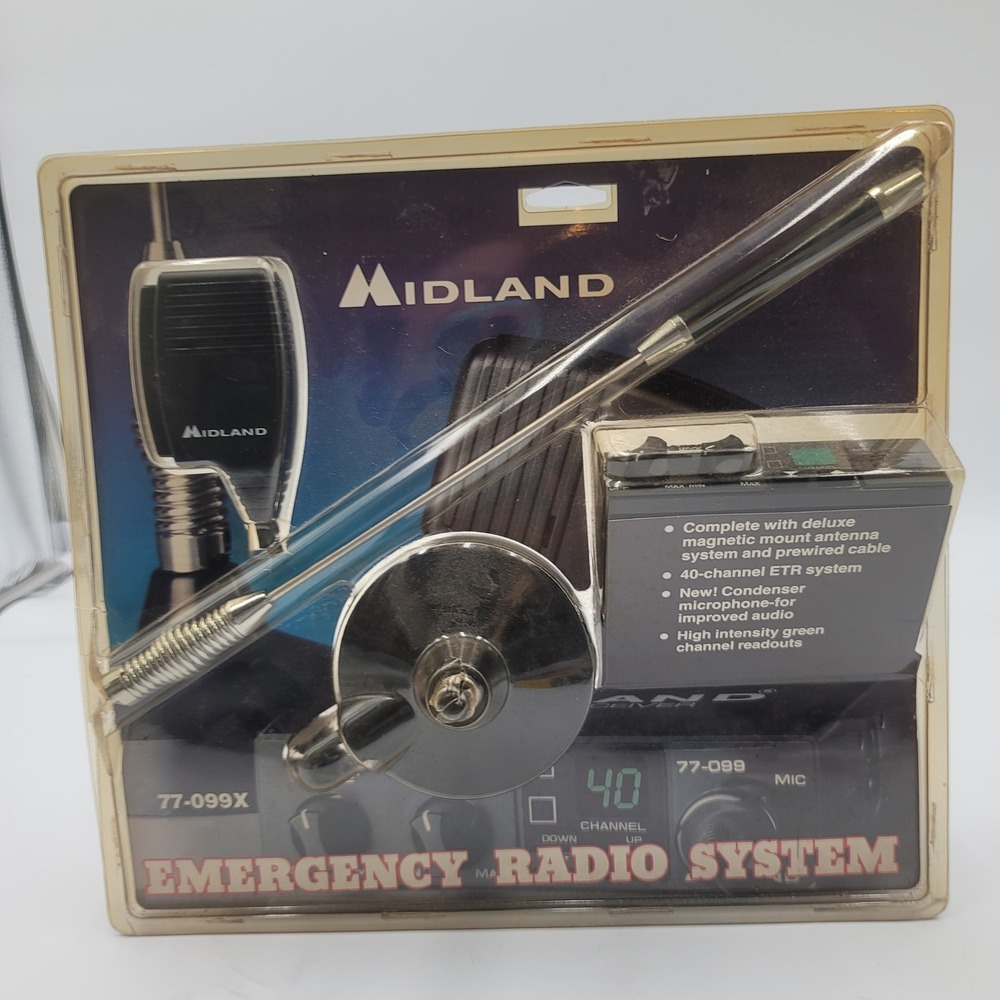 Midland 77-099X Emergency Radio System 40-Channel Mobile CB Transceiver Vintage